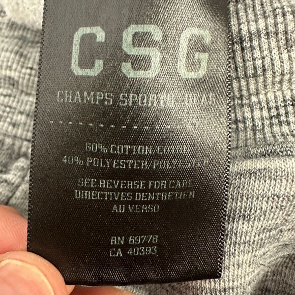 CSG Gray Heather Cargo Jogger Pants Drawstring Waist Mens Small Elastic Cuffs - Picture 6 of 7